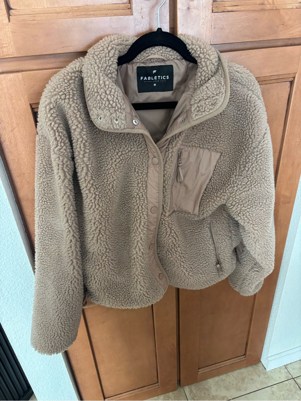 Fabletics Taupe Tahoe Teddy Sherpa Jacket